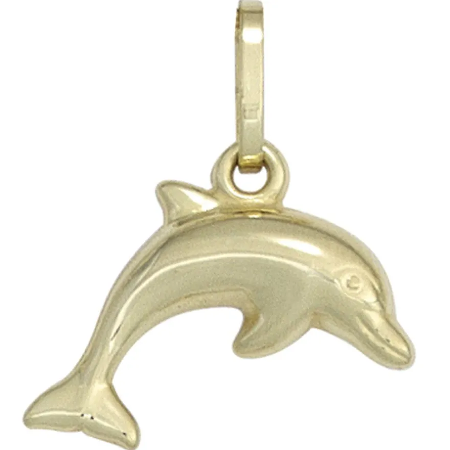 Kinder Anhänger Delfin 333 Gold Gelbgold Kinderanhänger