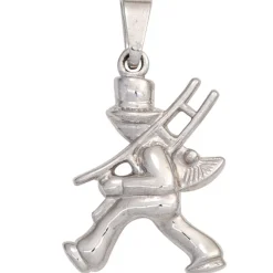 Kinder Anhänger Schornsteinfeger 925 Sterling Silber rhodiniert Kinderanhänger