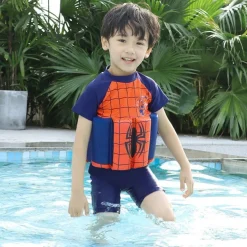 Kinder Batman Spider-Man McQueen Badeanzug Floatsuit Schwimmweste Sommer Bademode