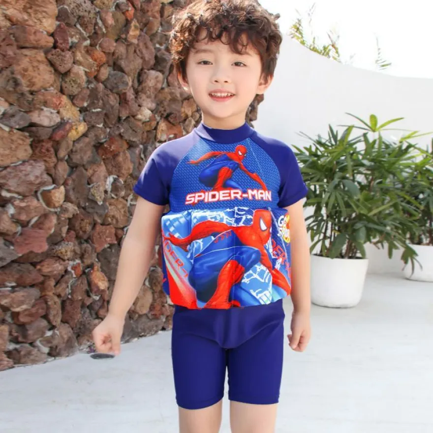 Kinder Batman Spider-Man McQueen Badeanzug Floatsuit Schwimmweste Sommer Bademode