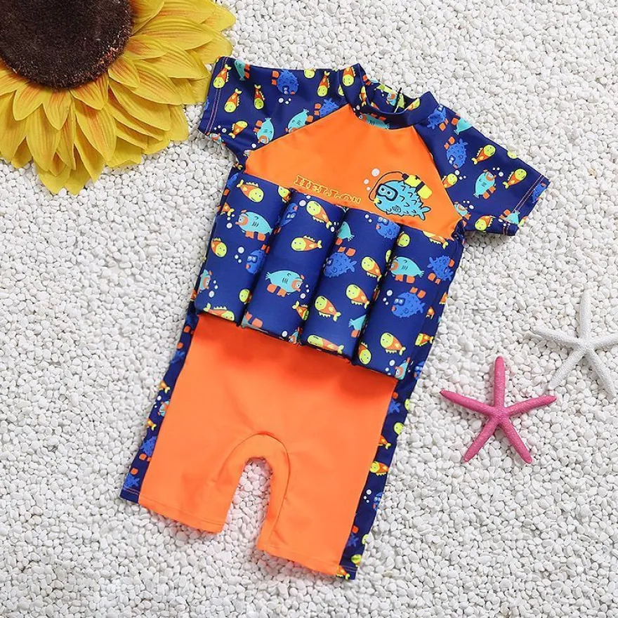 Kinder Batman Spider-Man McQueen Badeanzug Floatsuit Schwimmweste Sommer Bademode