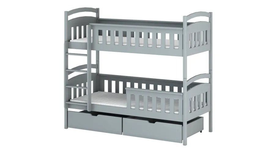 Kinderbett / Etagenbett HARRY - Weiß / Beige / Grau / Graphit - verschiedene Größen
