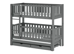 Kinderbett / Etagenbett Ksawery - Weiß / Beige / Grau / Graphit - verschiedene Größen