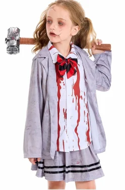 Kinder Halloween 3er Set Mantel Rock/ Hose Joker Harley Zombie Vampir Cosplay Kostüm