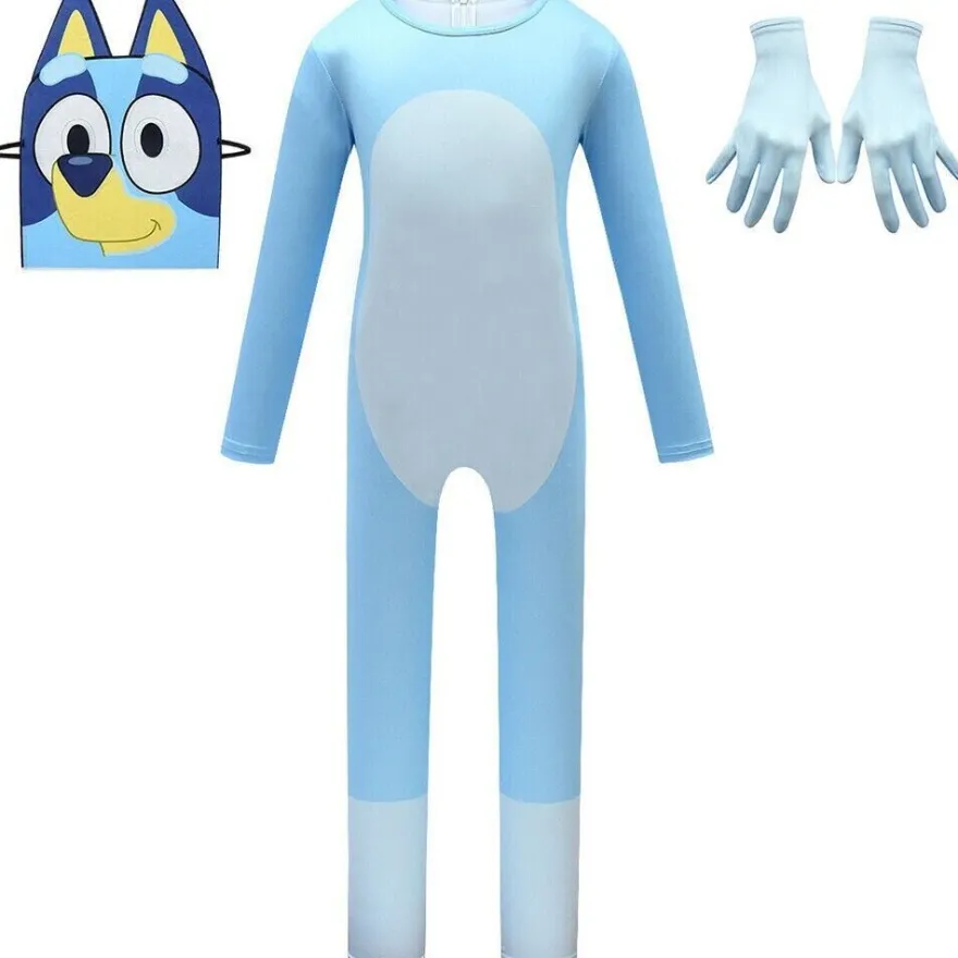 Kinder Jungen Madchen Bingos Blueys Kostum Jumpsuit Cosplay Halloween Outfit Set