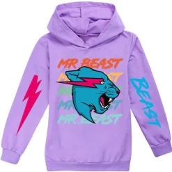 Kinder Jungen Madchen Mr Beast Print Hoodie Sweatshirt Pullover Youtuber Merch