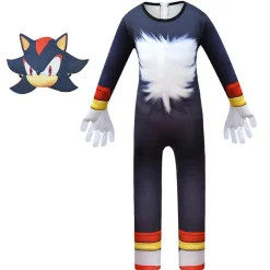 Kinder Jungen Madchen Sonic Hedgehog Cosplay Kostum Jumpsuit Karneval Shadow,