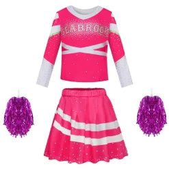 Kinder Madchen Zombie 3 Cheerleader Cosplay Kostum Karneval Fasching Outfit Set