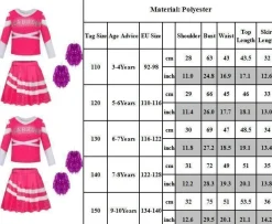 Kinder Madchen Zombie 3 Cheerleader Cosplay Kostum Karneval Fasching Outfit Set