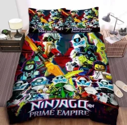 Kinder Ninjago 3D-Druck Bettbezug Kissenbezuge Bettwasche-Set Single Double