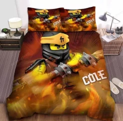 Kinder Ninjago 3D-Druck Bettbezug Kissenbezuge Bettwasche-Set Single Double