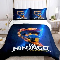 Kinder Ninjago 3D-Druck Bettbezug Kissenbezuge Bettwasche-Set Single Double