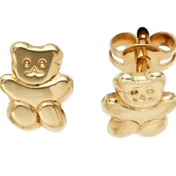 Kinder Ohrstecker Teddy-Bär 333 Gold Gelbgold Ohrringe Kinderohrringe