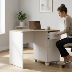 Kinderschreibtisch Computertisch Modern Schreibtisch Holz Weiß Tisch