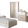 Kinderzimmer komplett Set 6-tlg Kleiderschrank Schreibtisch Bett Parisot Charly9