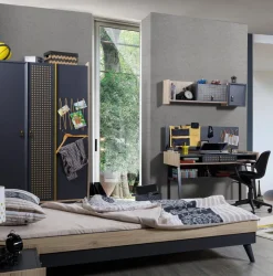 Kinderzimmer Set Dark Point in Grau