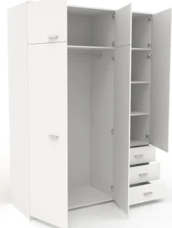 Kinderzimmer Set Parisot Sleep 4-tlg. Holzdekor Weiß/Eiche