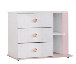 Kinderzimmer-Set Rainbow in Weiß/Rosa 4-Teilig