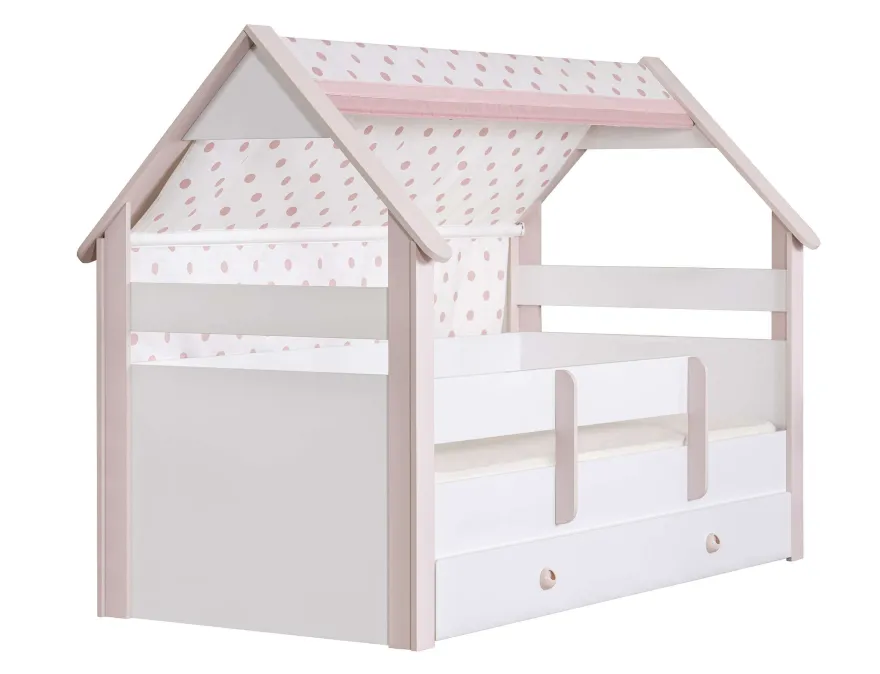 Kinderzimmer-Set Rainbow in Weiß/Rosa 4-Teilig
