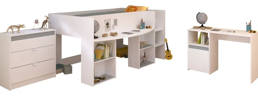 Kinderzimmer-Set 3-tlg. Parisot Pirouette 15 Holzdekor Weiß