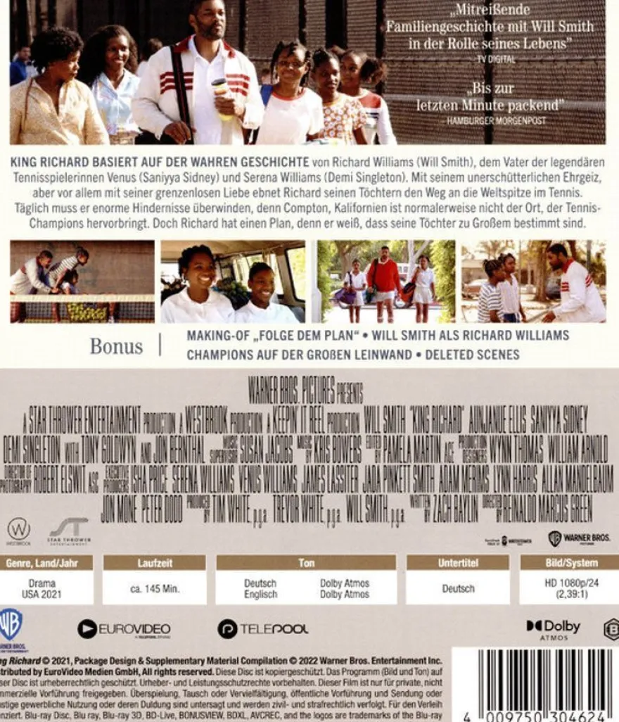 King Richard (BR) Min: 145/DD5.1/WS - EuroVideo - (Blu-ray V