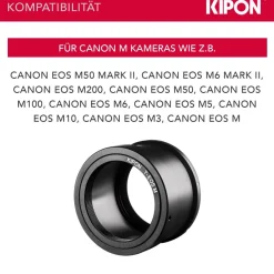 Kipon T2 Adapter auf Canon M Objektivadapter Foto Kamera Zubehör Kameraobjektiv