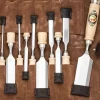 Kirschen Stechbeitelsatz in Ledertasche 12-tlg. 2-4-6-10-12-16-20-24-26-30-40-50