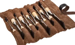 Kirschen Stechbeitelsatz in Ledertasche 12-tlg. 2-4-6-10-12-16-20-24-26-30-40-50