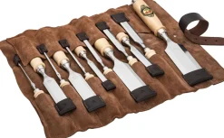 Kirschen Stechbeitelsatz in Ledertasche 12-tlg. 2-4-6-10-12-16-20-24-26-30-40-50
