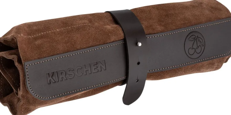 Kirschen Stechbeitelsatz in Ledertasche 8-tlg. mit Weißbuchenheft 4-6-10-12-16-20