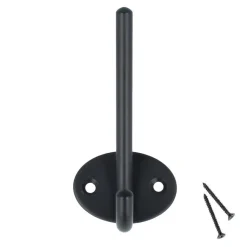 Klassischer Huthaken Kleiderhaken Schwarz matt beschichtet Wandhaken DIY Haken