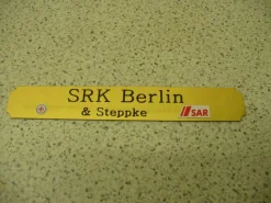 Kleines Namensschild für Modellständer - SRK Berlin