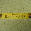 Kleines Namensschild für Modellständer - Tender Rhein A58