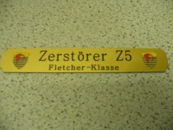 Kleines Namensschild für Modellständer - Tender Rhein A58