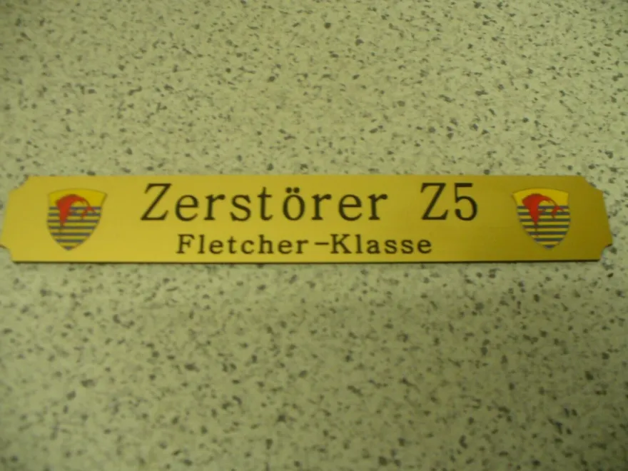 Kleines Namensschild für Modellständer - Tender Rhein A58