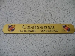 Kleines Namensschild für Modellständer - Gneisenau