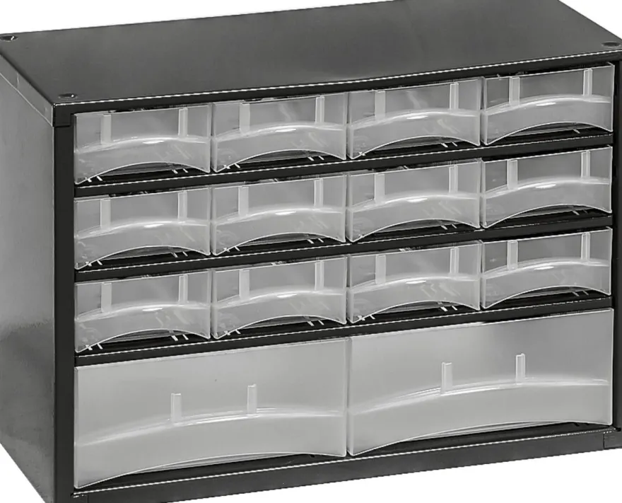 Kleinteilemagazin METALL 32 + 2 + 1 Schubladen Werkstattqualität TOPP TOOL BOX