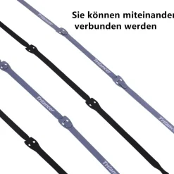 Klett Kabelbinder 20CM 50 Stück Wiederverwendbar Schwarz Fixierung Fixieren