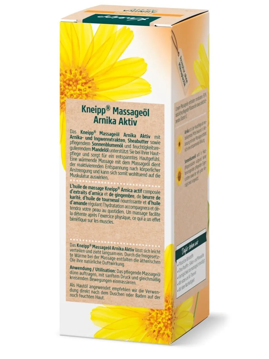Kneipp Massageöl Arnika Aktiv 100 ml ohne Mikroplastik