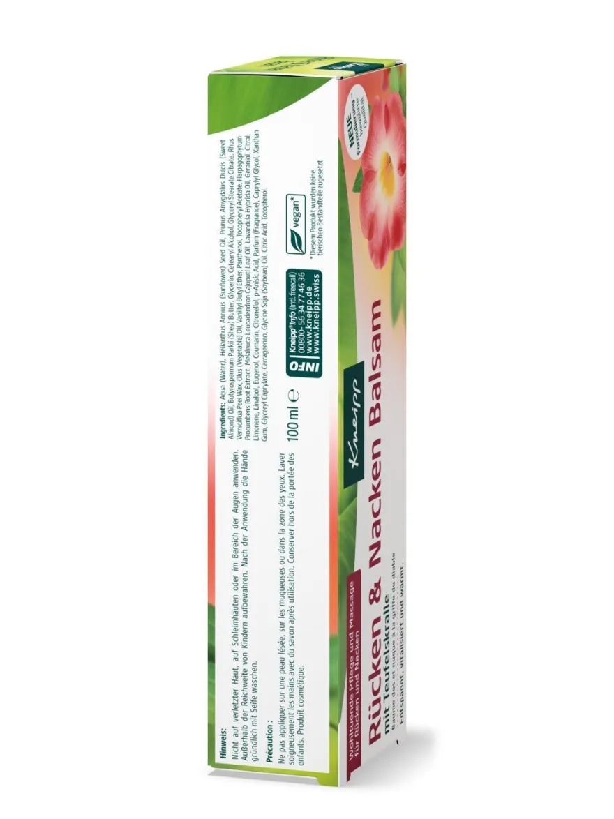 Kneipp® Rücken & Nacken Balsam 100 ml Teufelskralle Sheabutter Vegan
