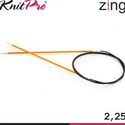 Knit Pro Zing Rundstricknadeln 120 cm leicht glatte Oberfläche 19 Größen