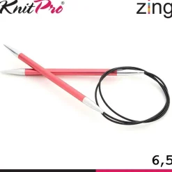 Knit Pro Zing Rundstricknadeln 120 cm leicht glatte Oberfläche 19 Größen