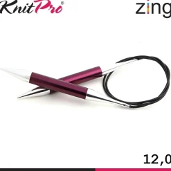 Knit Pro Zing Rundstricknadeln 120 cm leicht glatte Oberfläche 19 Größen