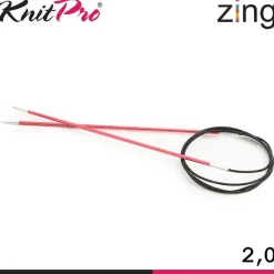 Knit Pro Zing Rundstricknadeln 60cm leicht glatte Oberfläche 19 Größen