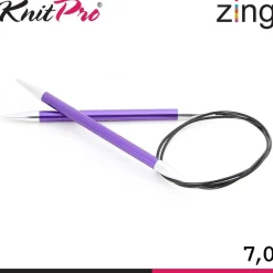 Knit Pro Zing Rundstricknadeln 60cm leicht glatte Oberfläche 19 Größen