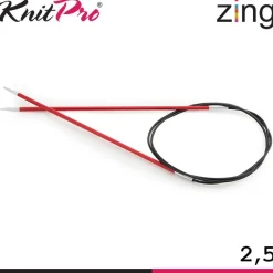 Knit Pro Zing Rundstricknadeln 60cm leicht glatte Oberfläche 19 Größen