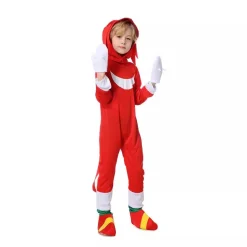 Knuckles the Echidna Kostum Karneval Fasching Kinder Sonic Hedgehog Cosplay Set