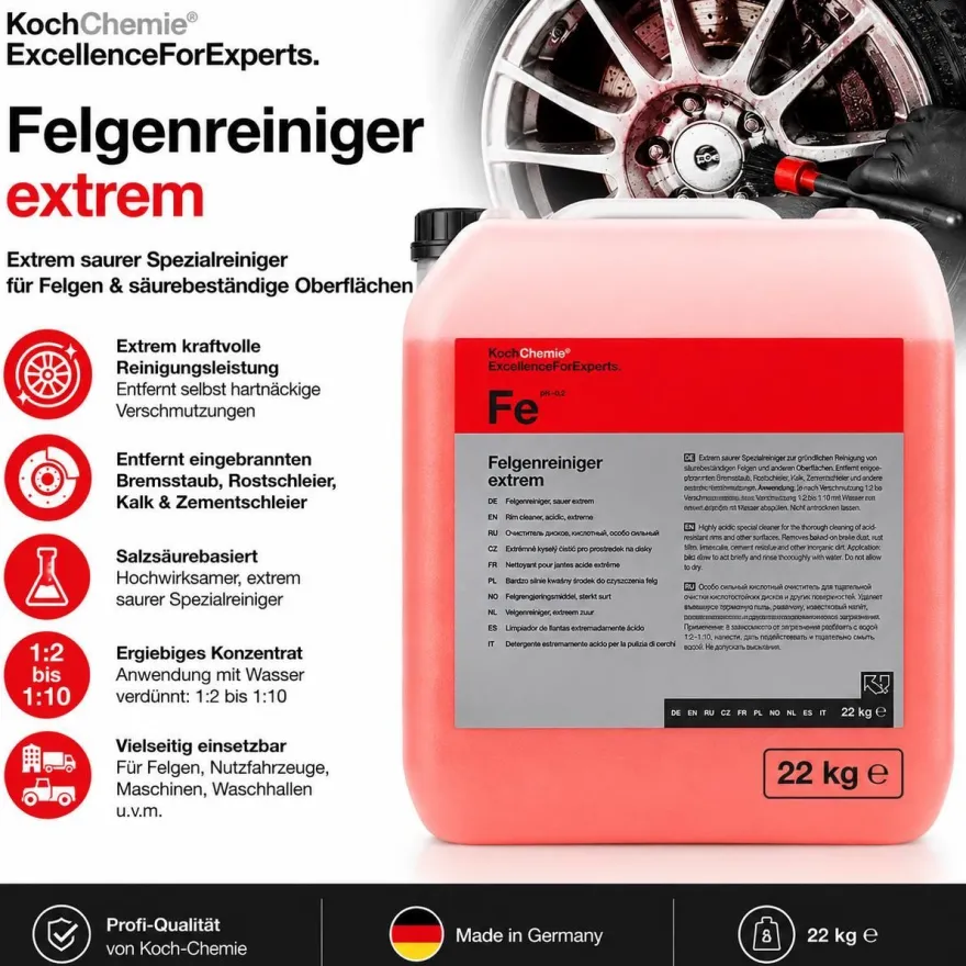 Koch-Chemie Felgenreiniger extrem 22 kg | Saurer Felgenreiniger