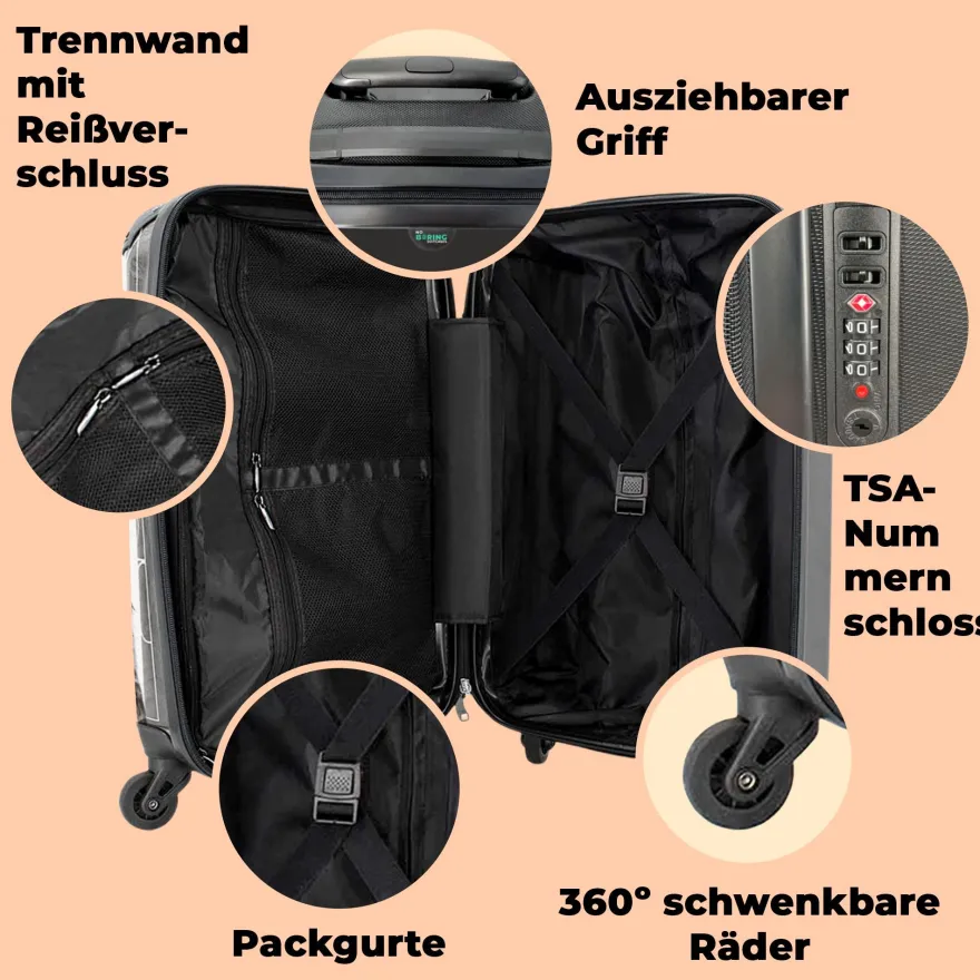 Koffer - Handgepäck - Eule - Küken - Kinder - Vogel - Trolley - Rollkoffer - Kleine