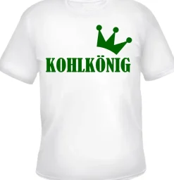 Kohlkönig Herren T-Shirt - Blockschrift mit Krone - Tee Shirt